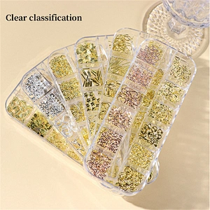 12 Grids Rivet Nail Art Decoration