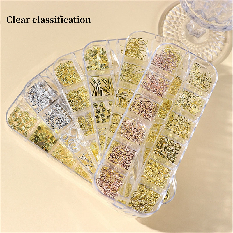 12 Grids Rivet Nail Art Decoration